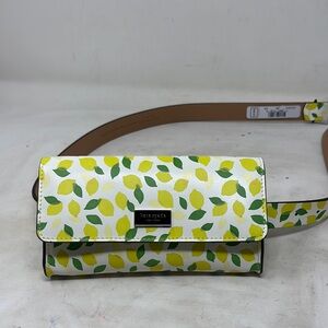 Kate Spade Yellow and White Crossbody Bag with Lemon Print